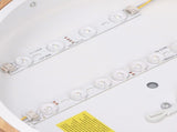 LED Flush Mount Ceiling Light 2000LM 3000K 4000K 6000K Dimmable Round Wood LED Ceiling Light with V1294-YM0901-3119240132511
