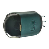 Wall Mounted Chopsticks Holder Dust Prevention 3 Compartments Large Capacity Draining Utensil V1294-YM0626-3118230011311