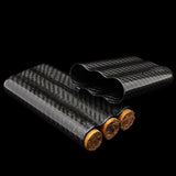 Cigar Holder Black Carbon Fiber 3-Cigar Case Lightweight Storage Tube Holder Travel V1366-AZ2-W-19090