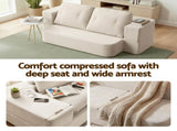 Artiss Convertible Folding Sofa Bed 30D High-Density Foam Boneless Couch with Corduroy Sleeper Couch SBED-E-FLD04-2S-BG