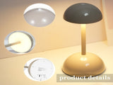 Modern Table Lamp Mushroom Shape Nightstand Lamp Touch Control LED Desk Lamp Cordless Bedside Lamp 3 V1294-YM0901-LW015GY