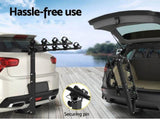 3 Bike Rack Bicycle Car Rear Carrier 2" Steel Foldable Steel Hitch Mount Towbar V610-CYC-TOW-BI3