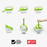 Spina 2-In-1 Easy-To-Use, Collapsible Salad Spinner & Straining Colander for Salad, Fruit, V1258-DP02-C-662