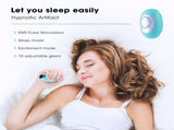 Winter Sleep Aid Bundle - Black Handheld EMS Pulse Device with 15 Levels and Black Imitation Silk V888-ELOSUNG53617