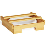 10-inch Paper Plate Dispenser, Under Cabinet Bamboo Plates Holder, Kitchen Counter Vertical Plate V1366-AZ2-W-05030