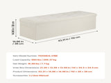 Foldable Storage Ottoman Bench, End of Bed Bench with Side Bags, Folding Upholstered Storage Chest V952-BYWSZYKZDK405QXFB001V0