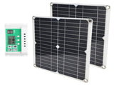 2Pcs 15W Solar Panel 30A Solar Charge Controller Cable Kit for Car Satellites Space Station Lamp V1294-YM0901-3114210078611