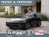 Kahuna Black Porsche Macan Turbo EV Kids Ride On Car 12V Electric Car CAR-PSCH-666-BK