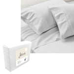 Jane Barrington 1200TC Olivia Cotton Rich Sheet Set 40cm Wall White Queen V442-IDC-SHEETS-OLIVIA1200TC-WHITE-QS