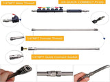 Pressure Washer Extension Wand, 10 Pack Power Washer Lance with 6 Atomization Nozzle Tips,1 Gutter V1258-DP02-C-151