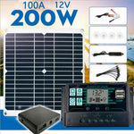 200W 12V Solar Panel Kit With Regulator 200 watt Mono Caravan Camping Charger V201-W12378442