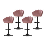 Artiss 4x Bar Stools Gas Lift Velvet Pink BA-K-9968-PKX4