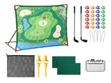 Keezi Kids Golf Chipping Game Set with Stand, 24 Sticky Balls, Adjustable Club & 2 Hitting Mats for KGS-C24-GR