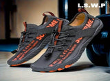 Men'S Aqua Shoes Non-Slip Water Shoes Breathable Fly Knit Wide Toe Box Shoes - Orange - Size V1106-M-SHOE-88733-ORAN-8AU8EU41