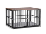 i.Pet Large Dog Crate Furniture 93cm Dog Cage Puppy Pet Wooden Black PET-DOGCAGE-WD-91-BK