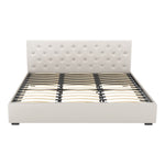 Artiss Bed Frame King Size Gas Lift Beige VILA BFRAME-G-GAS-VILA-K-BG-ABC