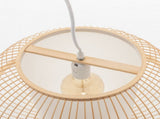 Natural Woven Bamboo Sphere Pendant Lamp Hanging Light Bell Shade Boho Tropical V563-75184