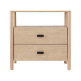 Artiss Bedside Table Nightstand 2 Drawers - Pine FUR-T-BS-03-WD