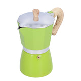 300ML Coffee Pot Moka Maker Coffee Kettle for Gas Stove Ethanol Stove Electrothermal FurnaceGreen V1294-YM0901-3118210170211