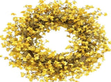 22 Inch Bright Yellow Forsythia Flower Wreath for Front Door, Spring Artificial Flower Wreath for V1258-DP02-C-2655