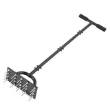 Lawn Aerator Spike 34.6 Inch Extended T Shaped Handle 20 Spikes Manual Lawn Aerator Tool for Yard V1294-YM0901-3111250089311