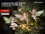 Christabelle 3 Fairy Christmas Ornaments Assorted Novelty Figures 10cm Xmas Tree Decorations Ha 112_SHD2009