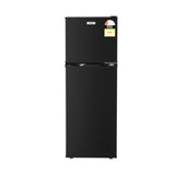 Devanti 122L Two Door Bar Fridge Mini Fridge with Freezer Black BF-F-D-122L-BK