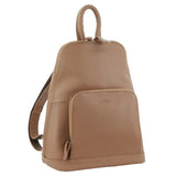 Milleni Womens Twin Zip Backpack Nappa Italian Leather Travel Bag - Burro V563-NL-10767-BURRO