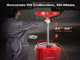 95L Waste Oil Drain Tank, Air Operated Portable Oil Drainer with Adjustable Funnel Height, V952-QDLSPYPJS25G11TPZ001V0