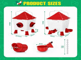 CARLA HOME Chicken Feeder Waterer Set, Automatic Gravity Dispenser with 8KG Food & 8L Water LSB-36359