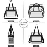 Clear Stadium Tote Bag, 30 x 30 x 15 cm V1237-ZY-908-098