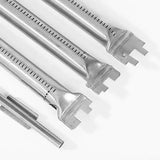 4 Piece Stainless Steel Gas Grill Burner Tube Set with 3 Burners and Crossover Tube for Weber Spirit V1189-LC-HW-00415