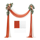 VEVOR Artificial Wedding Arch Flowers Kit Orange With 2 Pcs Flowers 2 Pcs Drapes V952-HLGMHTJ4JTCS7O0MFV0
