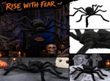 Halloween Decor Electric Dropping Spider 30in, Voice Activated Moving Realistic Hanging Spider, V1369-AZ3-W-13648