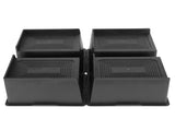 4Pcs Stackable Bed Risers ABS Anti Slip Furniture Risers for Bed Desk Sofa Table Black 4 Inch V1294-YM0901-3114230085311