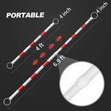 Telescopic pole - 1-pack 4' to 6.9' telescopic cone pole - parking areas - retractable barrier V1259-DP01-BO-7