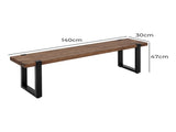 Levede 2x Dining Bench Chairs Wooden 140cm CH1046-2-140