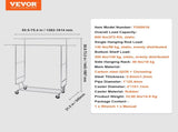 Heavy Duty Clothes Rack, Double Hanging Rod Clothing Garment Rack for Hanging Clothes, Adjustable V952-JYKCYJ4858221BPVDV0