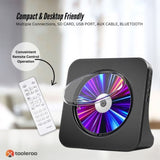 Tooleroo USB Rechargeable Desktop CD Player Speaker Bluetooth Portable Black V238-SUPDZ-41319004274768
