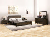 4 Pieces Bedroom Suite in Solid Wood Veneered Acacia Construction Timber Slat Double Size Chocolate V43-BDS-NOW-4PC-DRS-DCH