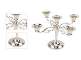 5 Arm Candlestick Holder Iron Retro Decorative Candle Holder Centerpiece for Home Church Silver V1294-YM0710-3115230100313