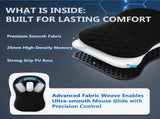 Ergonomic Mouse Pad with Wrist Rest, Dual-Slope Design for Pain Relief- Large 12x8 Inch Size with V1188-ZC-DLL-755