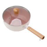 Non Stick Saucepan With Lid White Baby Complementary Food Small Pot Home Kitchen Instant Noodles V1294-YM0901-3113230192612