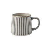 High-Fired Ceramic Stoneware Ribbed Stripe Mug 460ml Matt EARTHY GREY V274-HA-LA-P0024809-GY