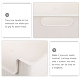 Plastic Bookshelf Plastic Storage Organizer with Wheel Dormitory Books Storage Container Bookcase on V1370-AZ4-16411
