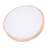 LED Flush Mount Ceiling Light Wooden 3000K to 6500K Dimmable Round Ceiling Light Fixture with Remote V1294-YM0901-3119250024912