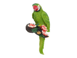 Parrot Sculpture Resin Bird Figurine Half Face Hanging Sculpture for Wall Tree Living Room Balcony V1294-YM0901-3111250017112