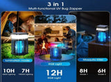 Bug Zapper Outdoor Indoor Mosquito Zapper Solar Fly Zapper Rechargeable Electric Mosquito Killer V1192-AZ-W-14965