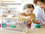 Periodic Table - 83 Kinds of Real Elements & Acrylic Display Stand, for Science Lovers, Students V1369-AZ3-W-20289