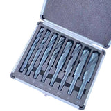 8-Piece Premium Shank Silver and Deming Large Drill Bit Set in Aluminum Carry Case mild steel, V1370-AZ4-07119